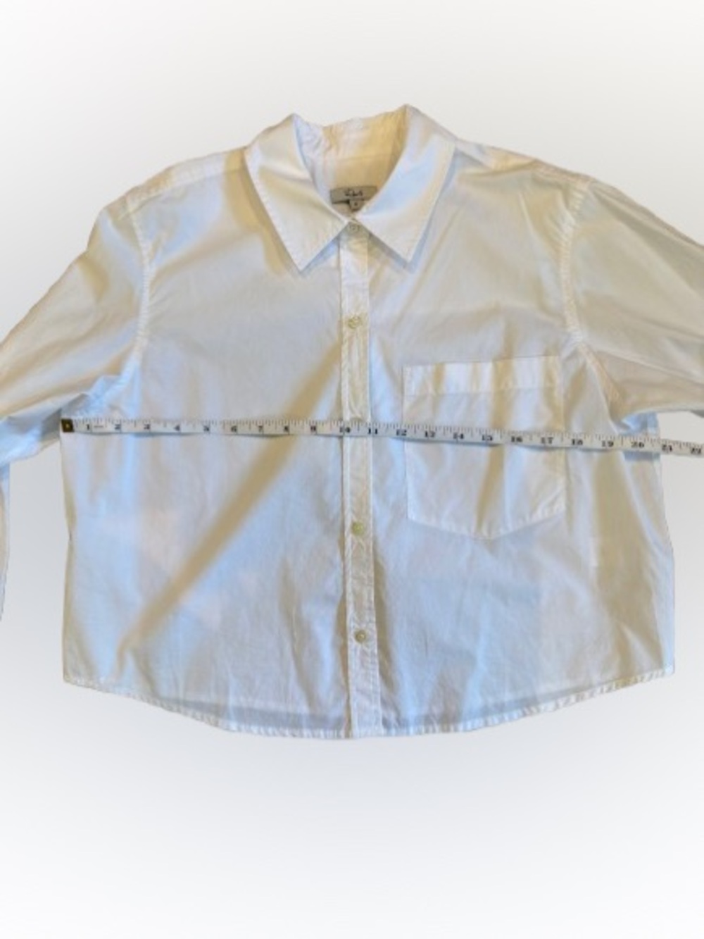 Rails Cropped Classic White Button-Down - Picture 5 of 7